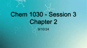 Chem 1030 Chapter 2: Light, Photoelectric Effect, and Quantum Mechanics