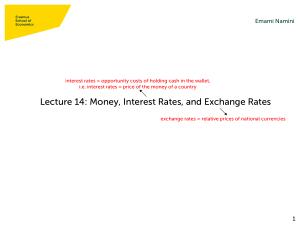 Money, Interest Rates & Exchange Rates