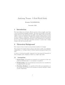 Structural Analysis of a Truss Bridge