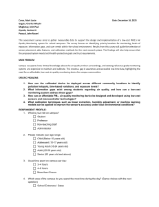 Air Quality Monitoring System Survey