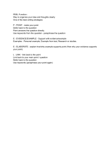 PEEL Writing Strategy Guide