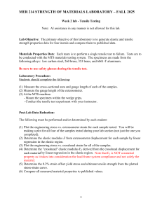 MER 214 Tensile Testing Lab Manual