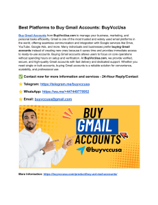 Best Platforms to Buy Gmail Accounts  BuyVccUsa