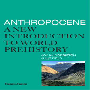 Anthropocene World Prehistory Textbook