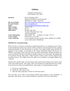 ECON 201HC Syllabus Principles of Economics