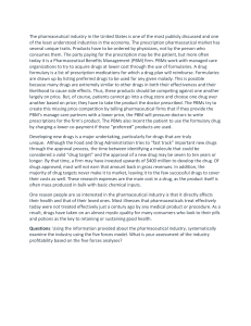 US Pharmaceutical Industry Case Study