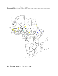 Africa Geography Worksheet