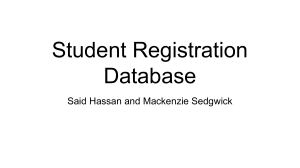 Student Registration Database Project
