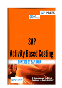 SAP Activity Based Costing Powered by SAP HANA
