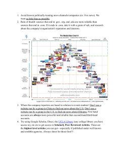 Guide to Evaluating Credible Sources