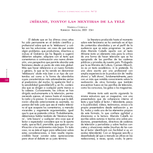 Rese&ntilde;a de M&iacute;rame, tonto: Las mentiras de la tele