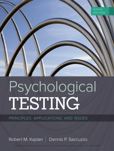 Psychological Testing: Principles & Issues Textbook