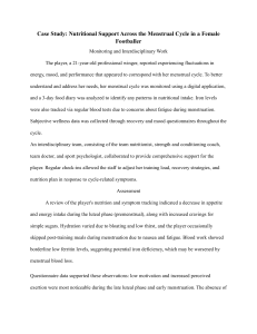 Nutritional Support for Female Athletes Case Study