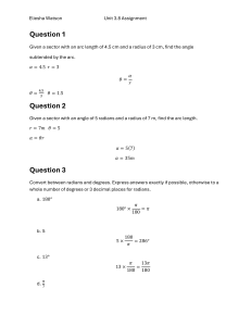 Trigonometry Homework Assignment