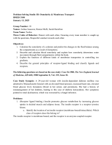 BMED 3100: Osmolarity & Membrane Transport