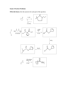 Organic Chemistry Exam 3 Practice Problems: Synthesis and Mechanisms