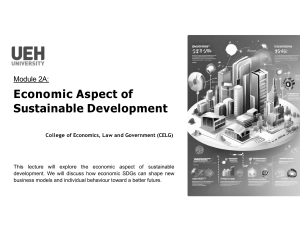 Economic Aspect of Sustainable Development