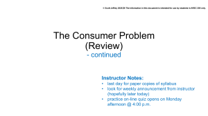 Introduction to Consumer Demand Theory