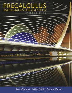 Precalculus: Mathematics for Calculus 7th Edition Textbook
