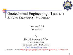 Geotechnical Engineering II: Terzaghi's Bearing Capacity Theory