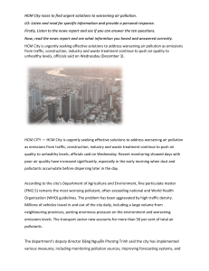 HCM City Air Pollution Lesson Plan