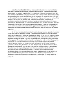 Analysis of Government Debt: Risks and Benefits