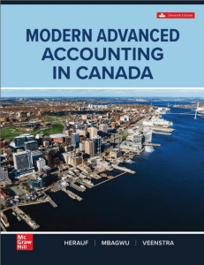 Modern Advanced Accounting in Canada 11th Edition PDF