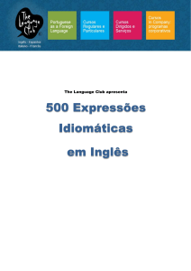500 Express&otilde;es Idiom&aacute;ticas em Ingl&ecirc;s