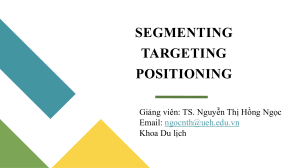 Marketing Segmentation Targeting Positioning Lecture