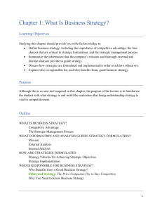 Chapter 1: What Is Business Strategy?
