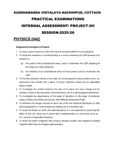 Physics Investigatory Projects for Class 12 (2025-26)