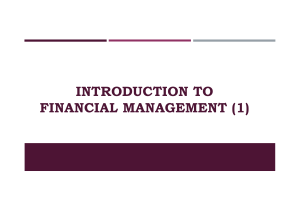 Introduction to Financial Management (1)