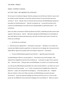 TOK : Pertinence des biblioth&egrave;ques &agrave; l'&egrave;re num&eacute;rique