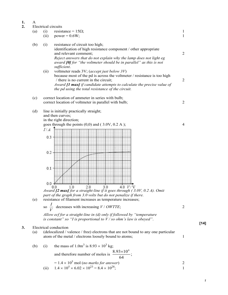 Physics Exam: Electrical Circuits & Power