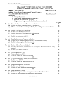 Gujarat Technological University Deep Learning Exam Paper