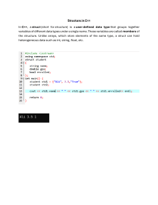 Understanding Structs in C++