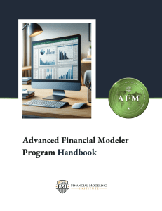 Advanced Financial Modeler (AFM) Program Handbook