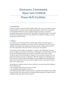 RC Phase-Shift Oscillator Analysis Report