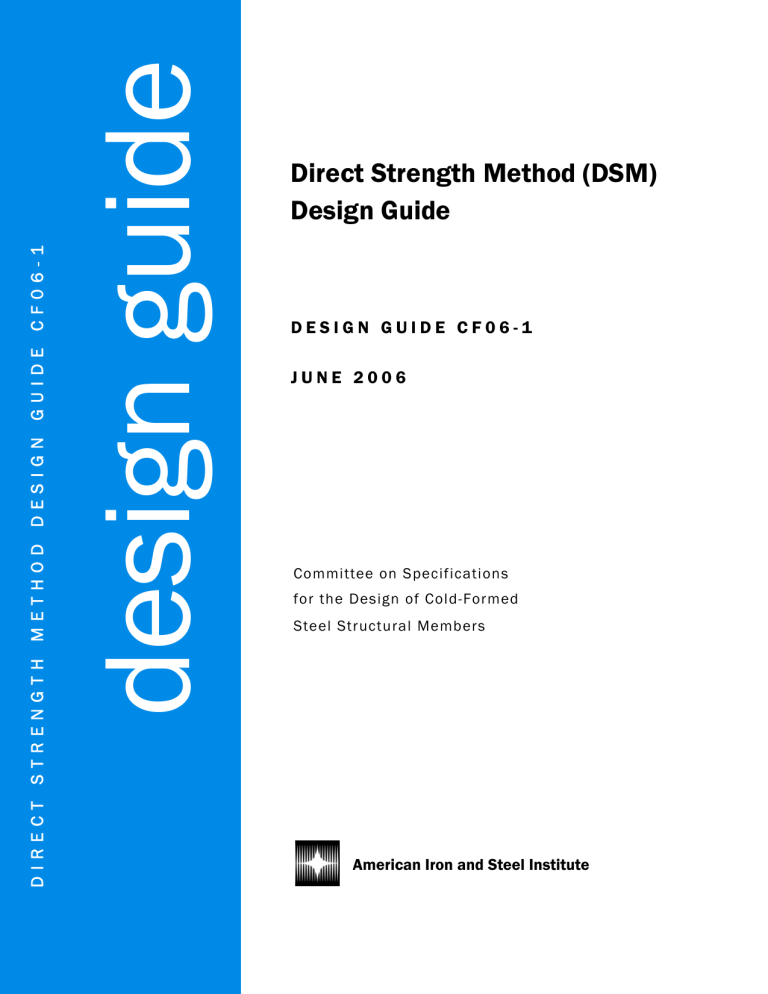 Direct Strength Method Design Guide AISI