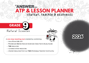 2026 Grade 9 Natural Sciences ATP & Lesson Planner