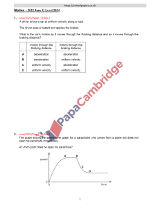 O Level Physics 5054 Solved Papers 2022