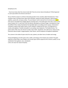 Introduction to Astrophysics and the Universe