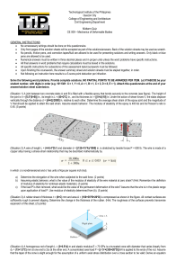 Civil Engineering Mechanics of Deformable Bodies Midterm