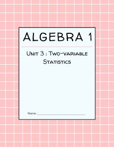 Algebra 1 Lesson: Two-Way Tables
