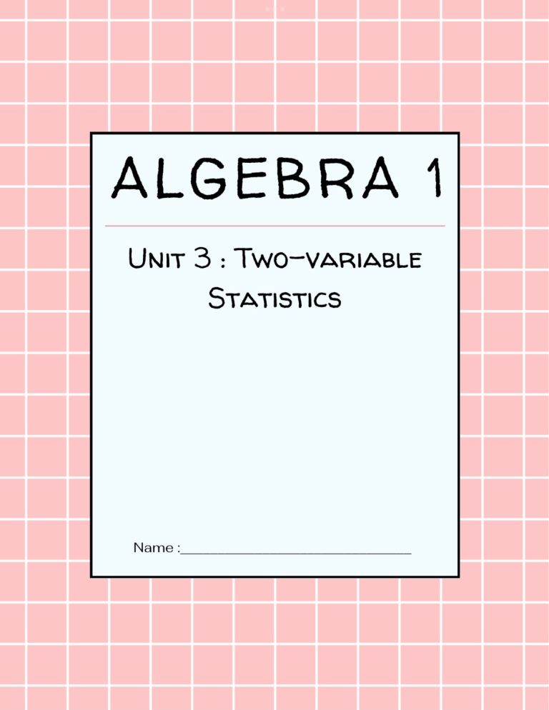 Algebra 1 Lesson: Two-Way Tables