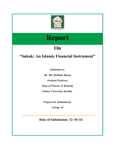 Report on Sukuk: An Islamic Financial Instrument