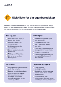 Tjekliste for egenberedskap