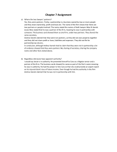 Legal Partnership Authority Case Analysis