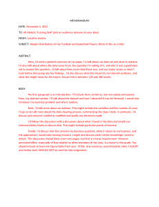 Data Analysis Memorandum Assignment Template