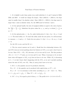 Microeconomics Final Exam Practice Solutions